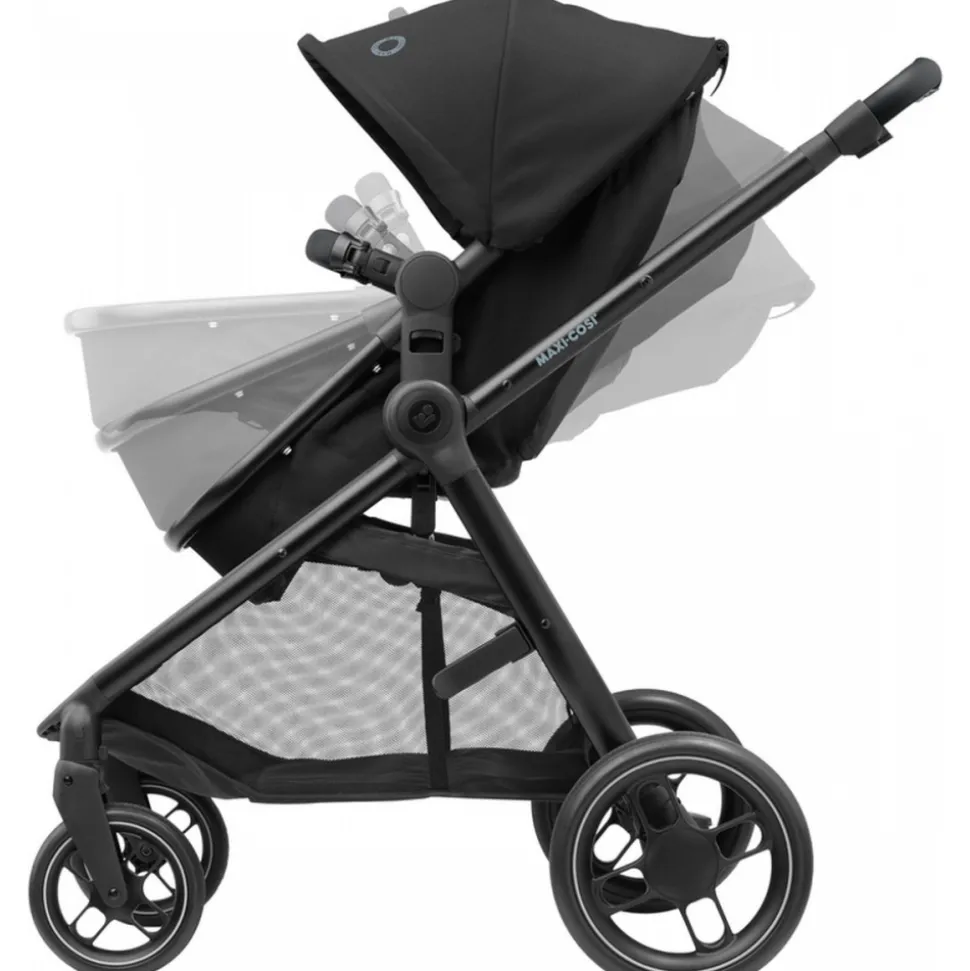 Poussette duo zelia 3 + nacelle essential black