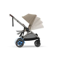 Poussette e-gazelle s almond beige châssis taupe