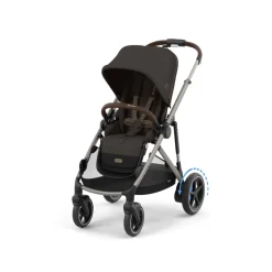 Poussette e-gazelle s chocolate brown châssis taupe