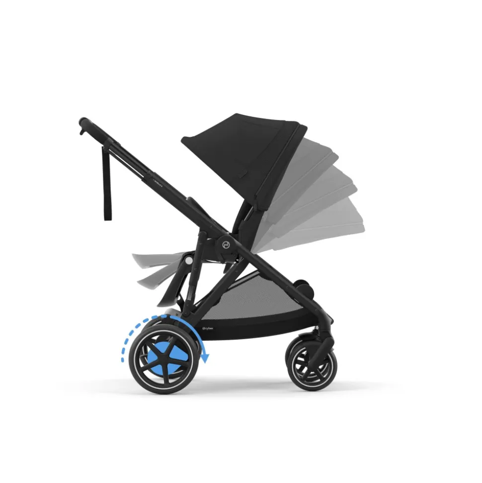 Poussette e-gazelle s moon black châssis noir