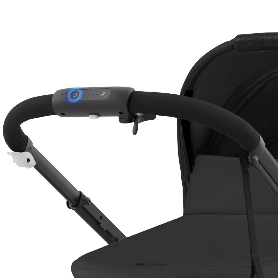 Poussette e-gazelle s moon black châssis noir