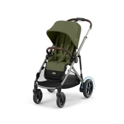 Poussette e-gazelle s moss green châssis taupe