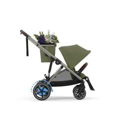 Poussette e-gazelle s moss green châssis taupe