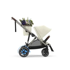 Poussette e-gazelle s seashell beige châssis taupe