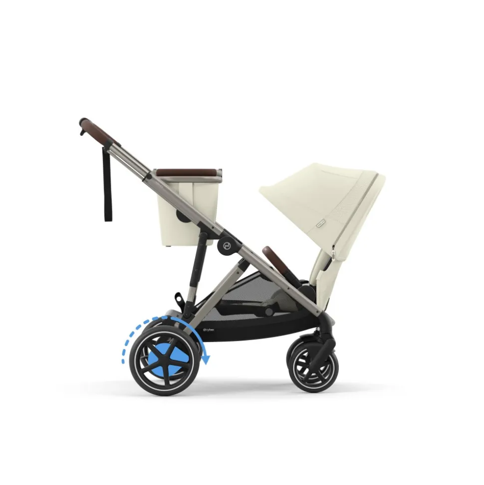 Poussette e-gazelle s seashell beige châssis taupe