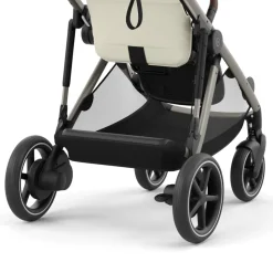 Poussette e-gazelle s stone grey châssis silver