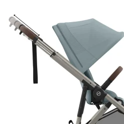 Poussette e-gazelle s stormy blue châssis taupe