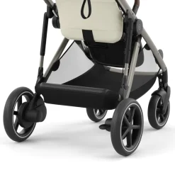 Poussette e-gazelle s stormy blue châssis taupe