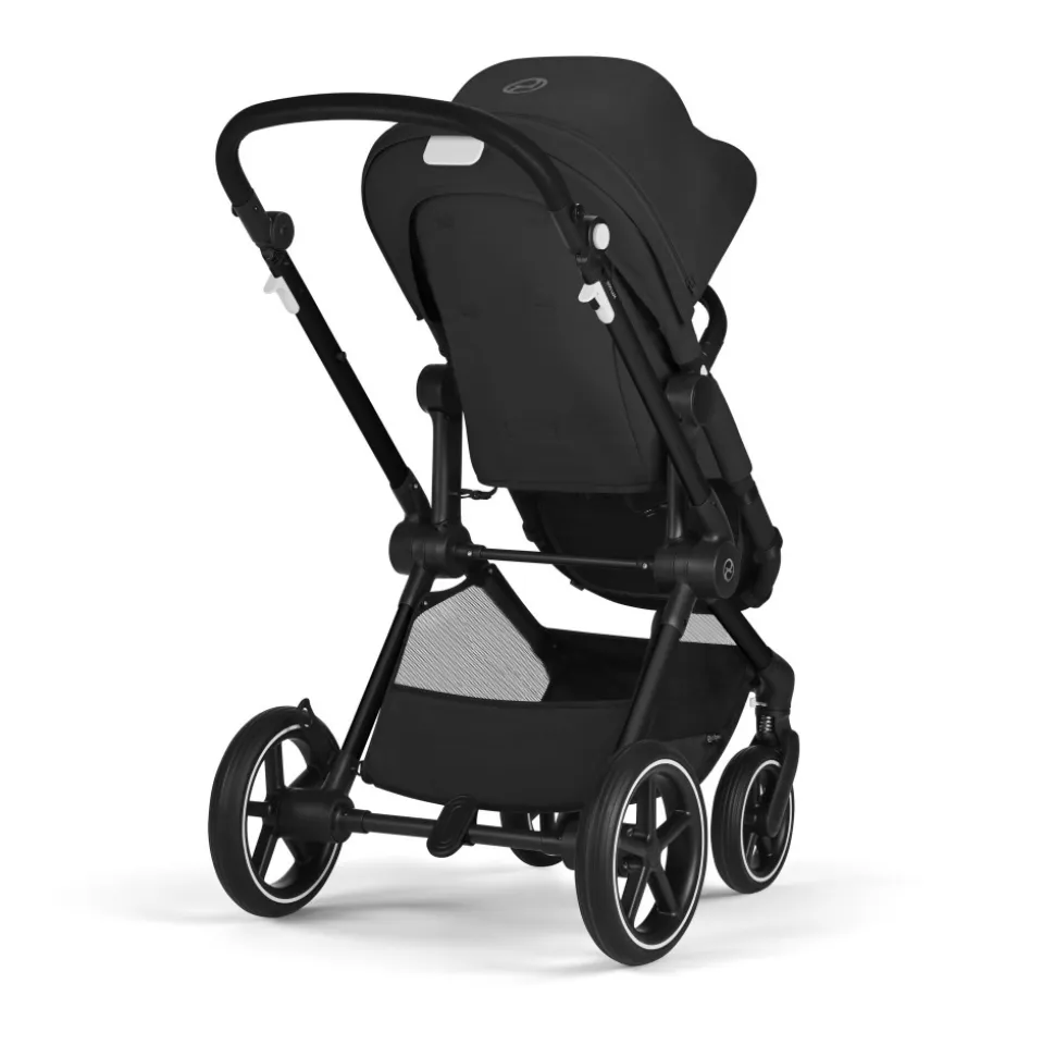 Poussette eos lux 2-en-1 moon black châssis noir
