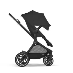 Poussette eos lux 2-en-1 moon black châssis noir