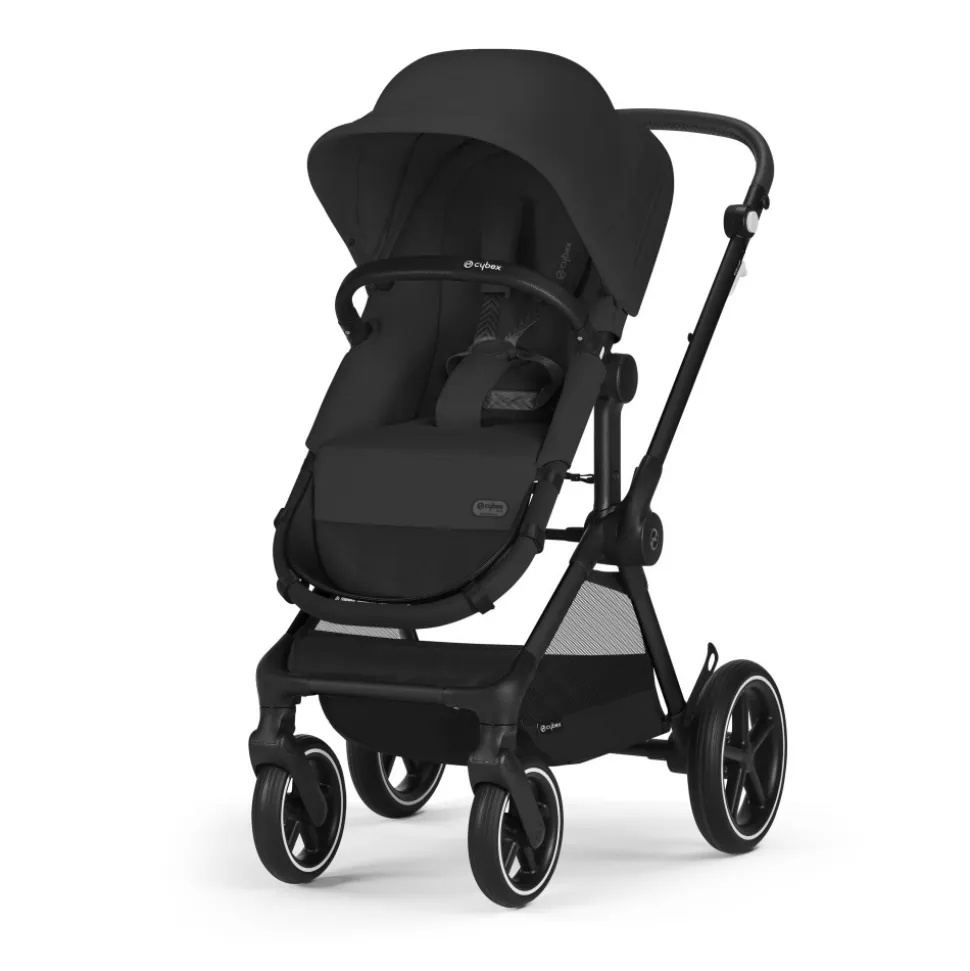 Poussette eos lux 2-en-1 moon black châssis noir
