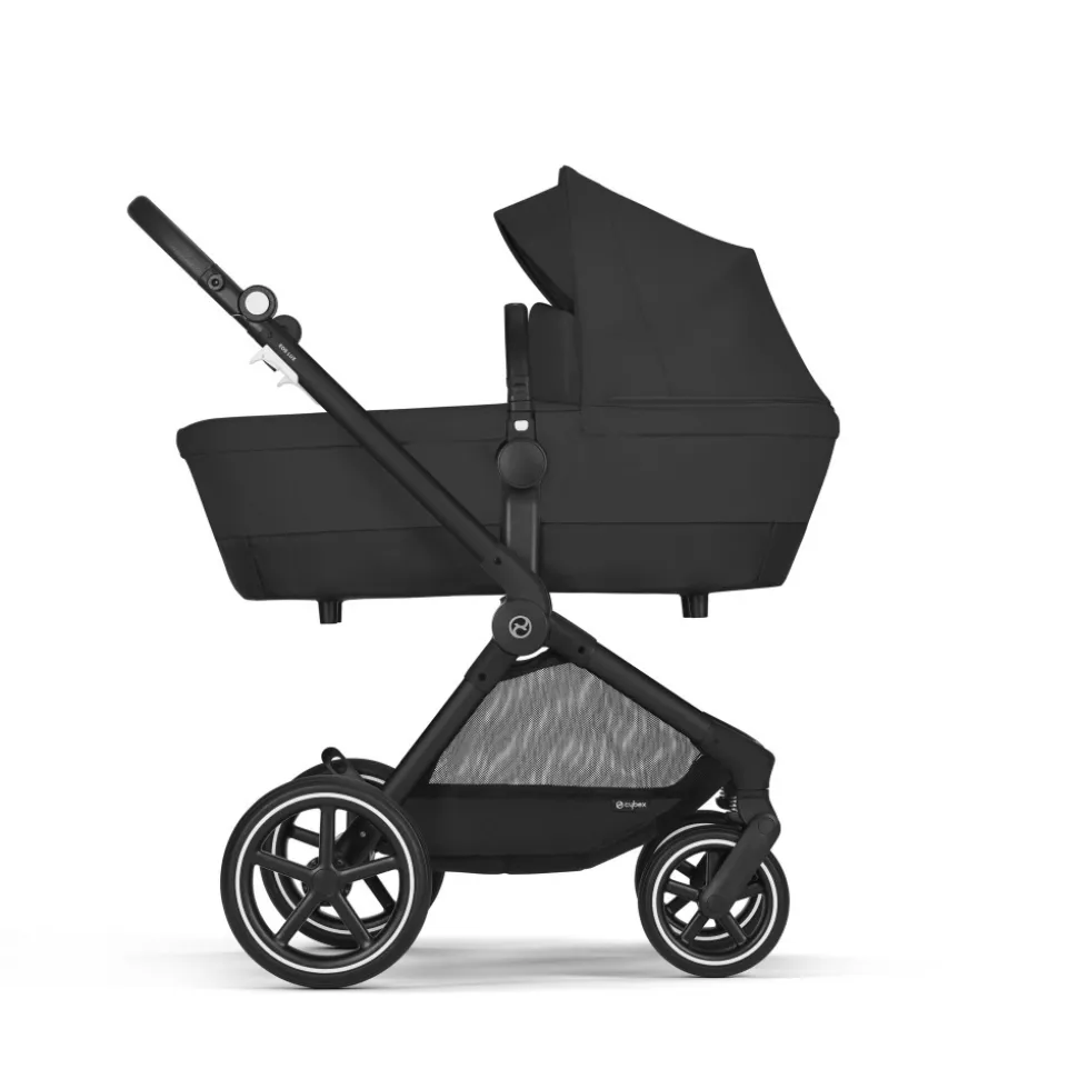 Poussette eos lux 2-en-1 moon black châssis noir