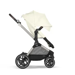 Poussette eos lux 2-en-1 seashell beige châssis taupe