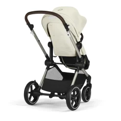 Poussette eos lux 2-en-1 seashell beige châssis taupe