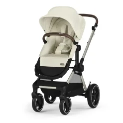 Poussette eos lux 2-en-1 seashell beige châssis taupe