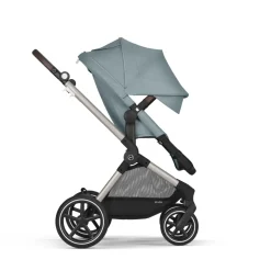 Poussette eos lux 2-en-1 stormy blue châssis taupe