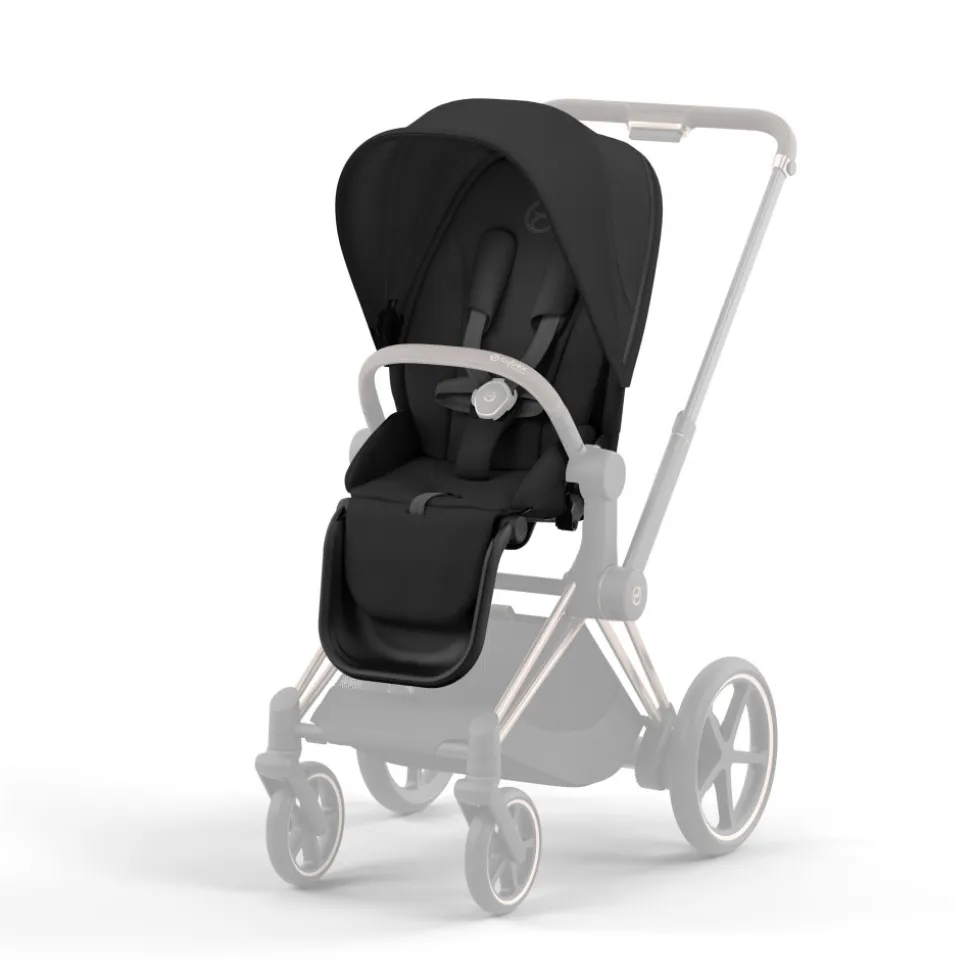 Poussette e-priam 2 sepia black châssis chrome black