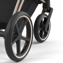 Poussette e-priam 2 sepia black châssis rose gold