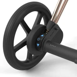 Poussette e-priam 2 sepia black châssis rose gold