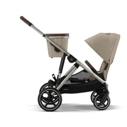 Poussette gazelle s almond beige châssis taupe