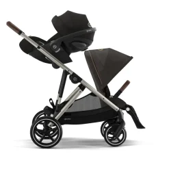 Poussette gazelle s chocolate brown châssis taupe