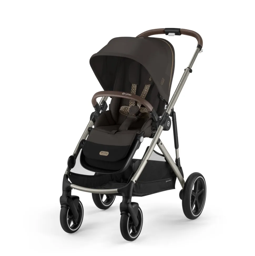Poussette gazelle s chocolate brown châssis taupe