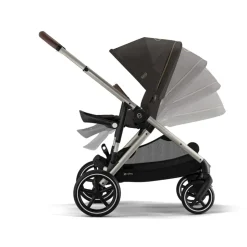 Poussette gazelle s chocolate brown châssis taupe