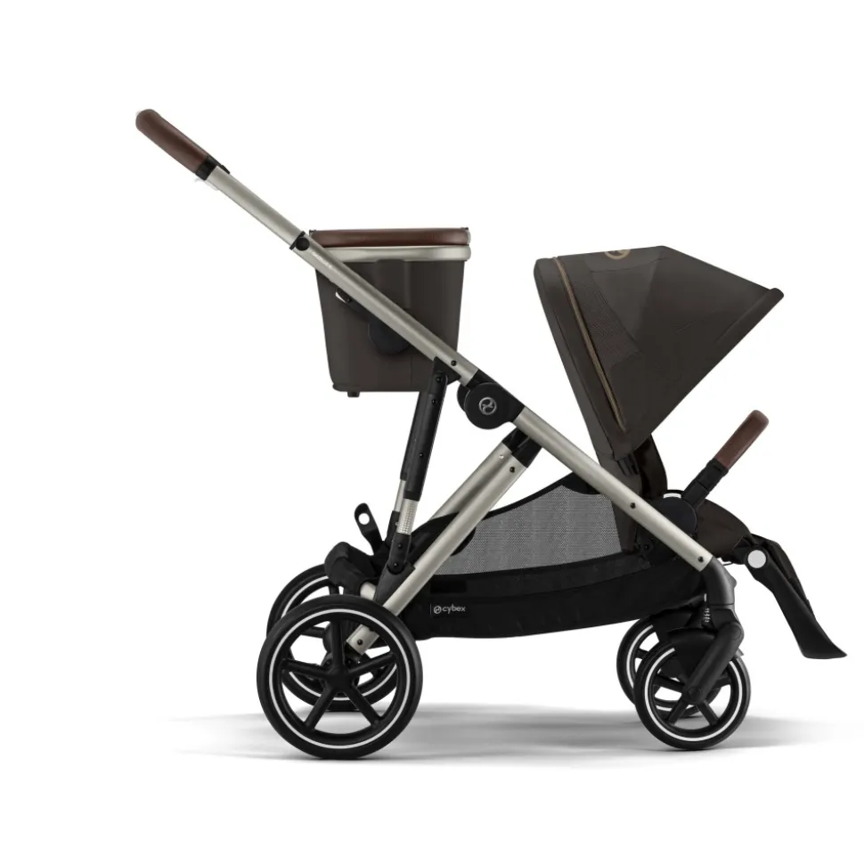 Poussette gazelle s chocolate brown châssis taupe