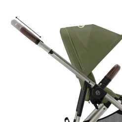 Poussette gazelle s moss green châssis taupe