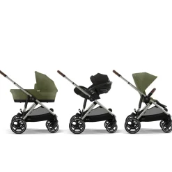 Poussette gazelle s moss green châssis taupe