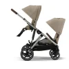 Poussette jumeaux gazelle s almond beige + 2 sièges auto aton b2 i-size + 2 nacelles s
