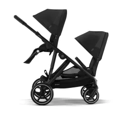 Poussette jumeaux gazelle s moon black + 2 sièges auto aton b2 i-size