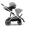 Poussette jumeaux gazelle s stone grey + 2 sièges auto aton b2 i-size + 2 nacelles s
