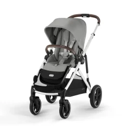 Poussette jumeaux gazelle s stone grey + 2 sièges auto aton b2 i-size