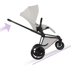 Poussette électrique e-priam 3 city grey châssis matt black