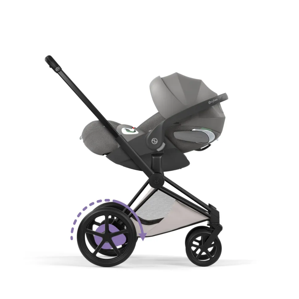 Poussette électrique e-priam 3 city grey châssis matt black