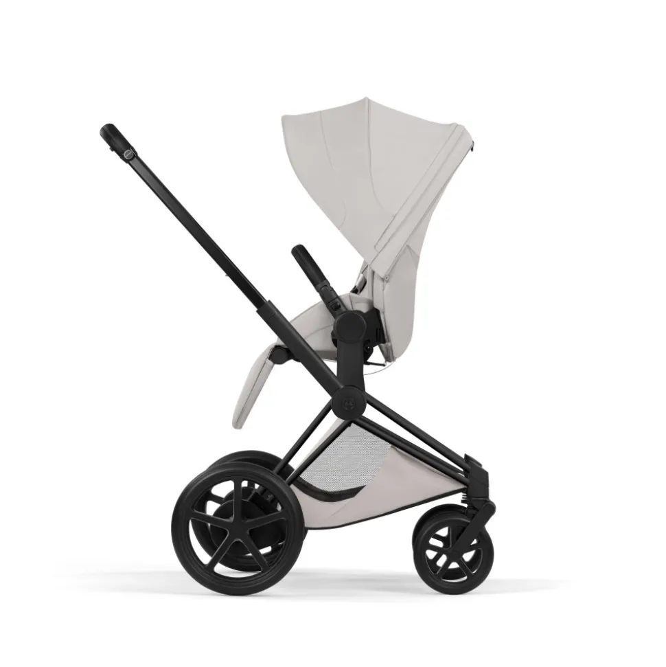 Poussette électrique e-priam 3 city grey châssis matt black