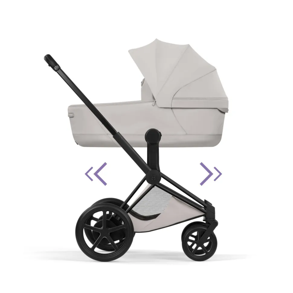 Poussette électrique e-priam 3 city grey châssis matt black