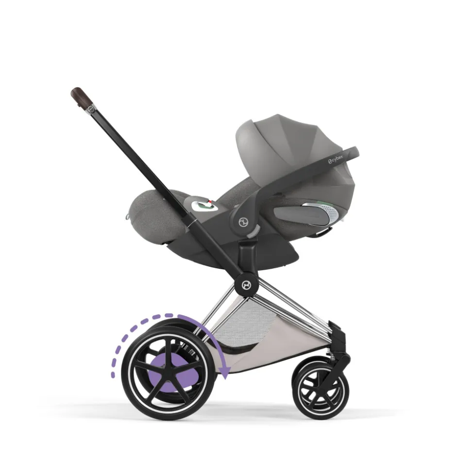 Poussette électrique e-priam 3 city grey châssis chrome