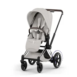 Poussette électrique e-priam 3 city grey châssis chrome
