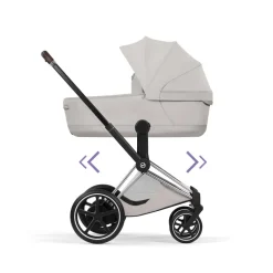 Poussette électrique e-priam 3 city grey châssis chrome
