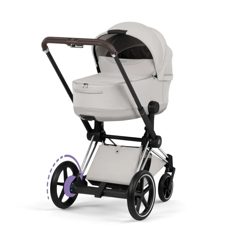Poussette électrique e-priam 3 city grey châssis chrome