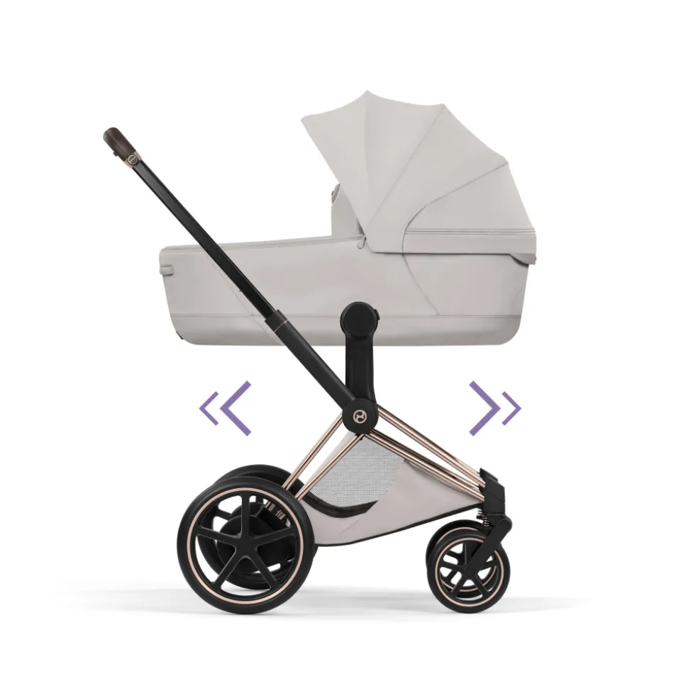 Poussette électrique e-priam 3 city grey châssis rosegold