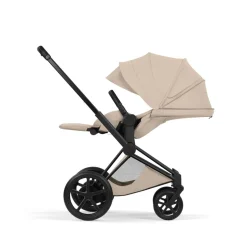Poussette électrique e-priam 3 cozy beige châssis matt black