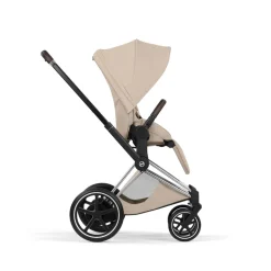 Poussette électrique e-priam 3 cozy beige châssis chrome