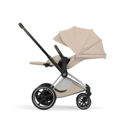 Poussette électrique e-priam 3 cozy beige châssis chrome
