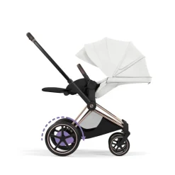 Poussette électrique e-priam 3 off white châssis rosegold