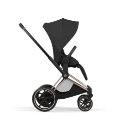 Poussette électrique e-priam 3 sepia black châssis rosegold