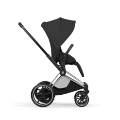 Poussette électrique e-priam 3 sepia black châssis chrome