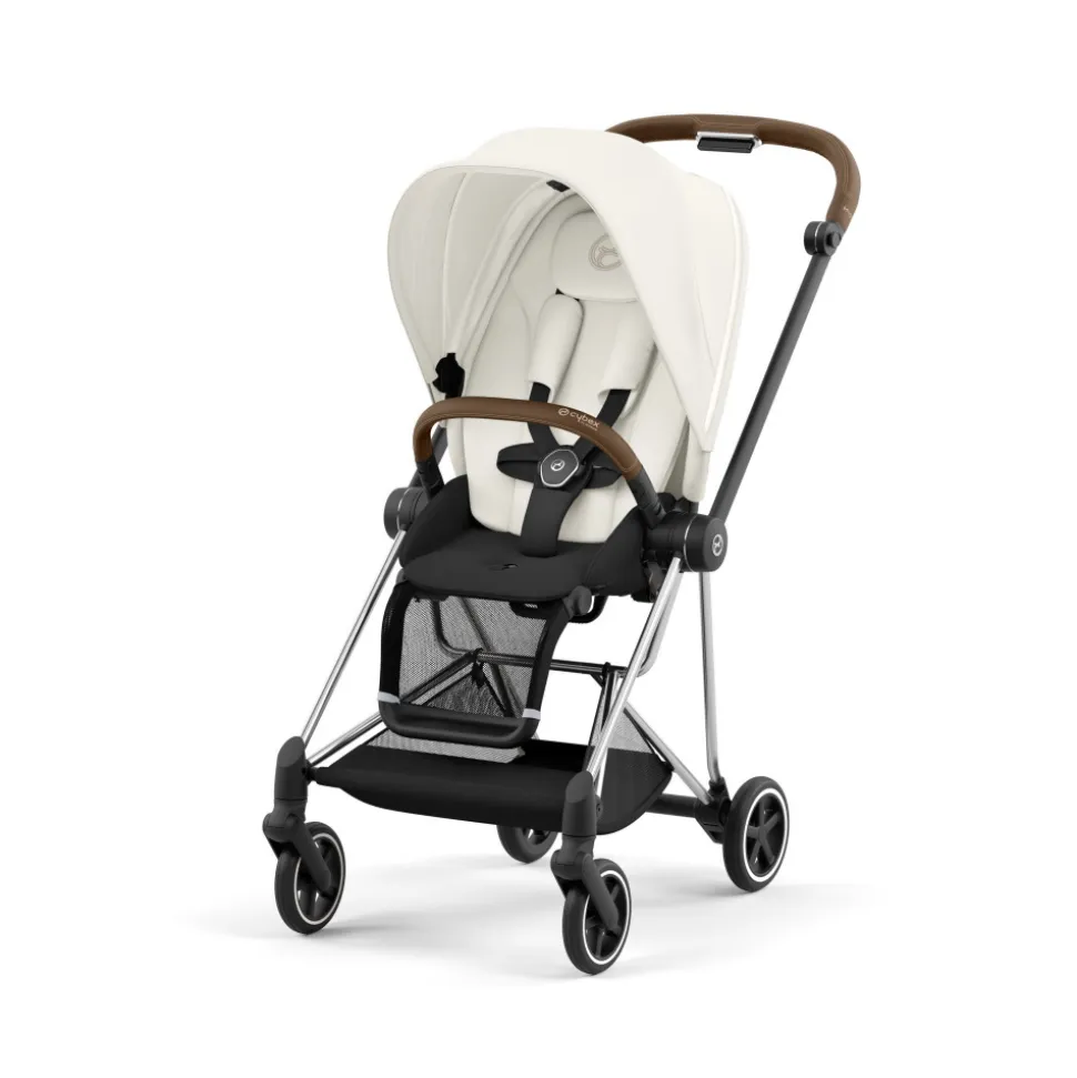 Poussette mios 3 off white châssis chrome brown